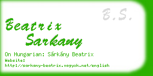 beatrix sarkany business card